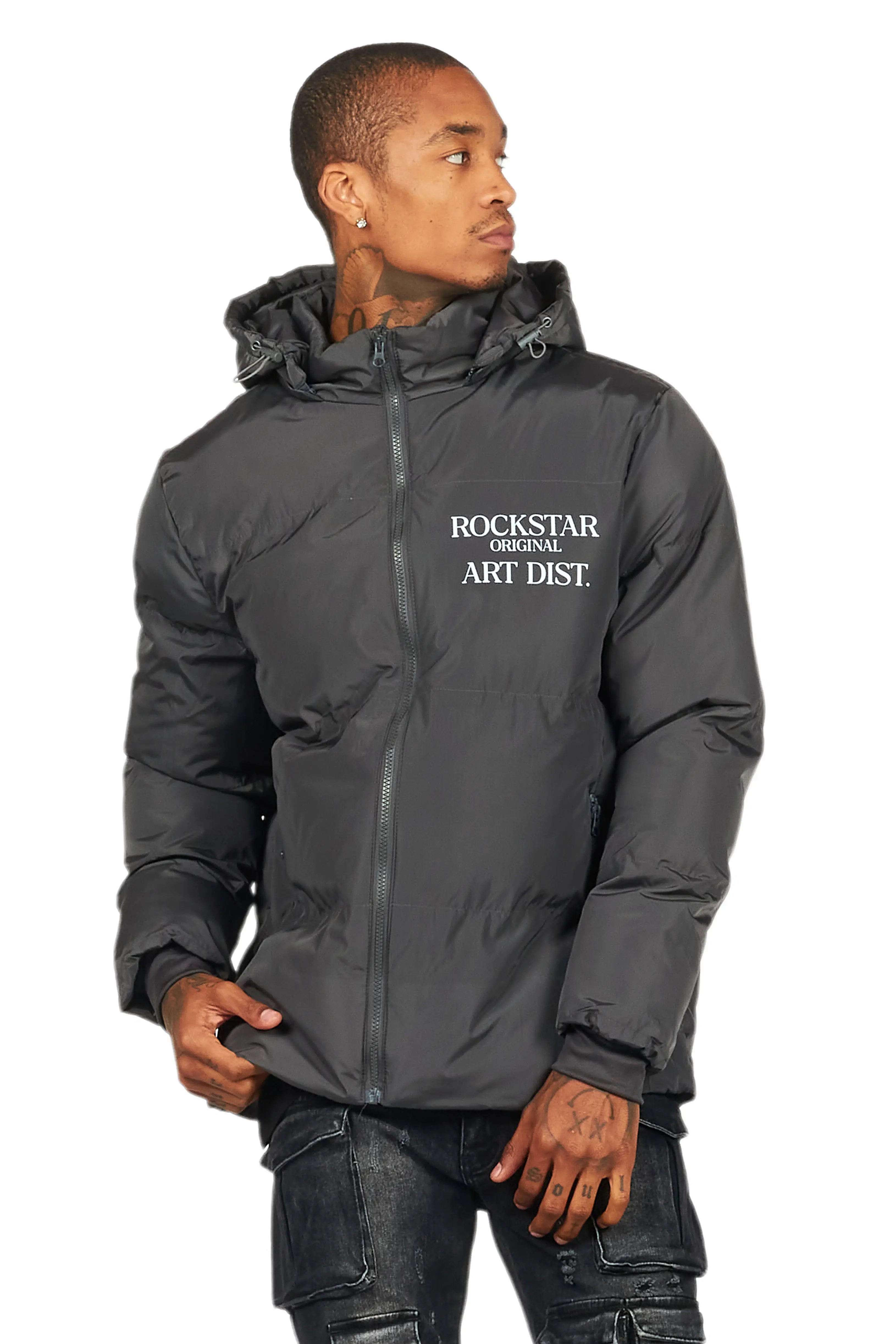 Briggs Charcoal Graphic Puffer