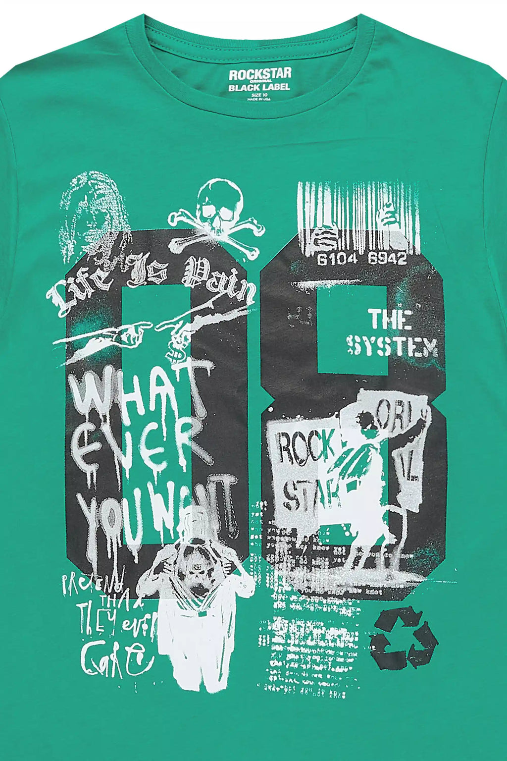 Boys Beau Green Graphic T-Shirt