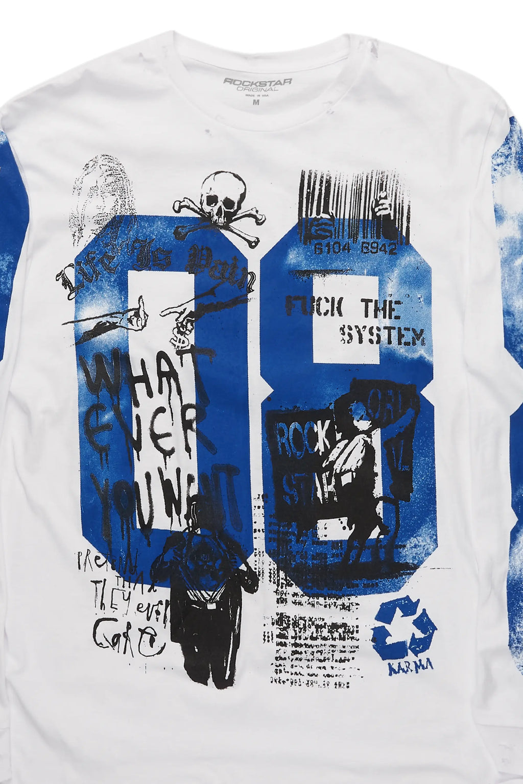 Grill White Long Sleeve Graphic T-Shirt