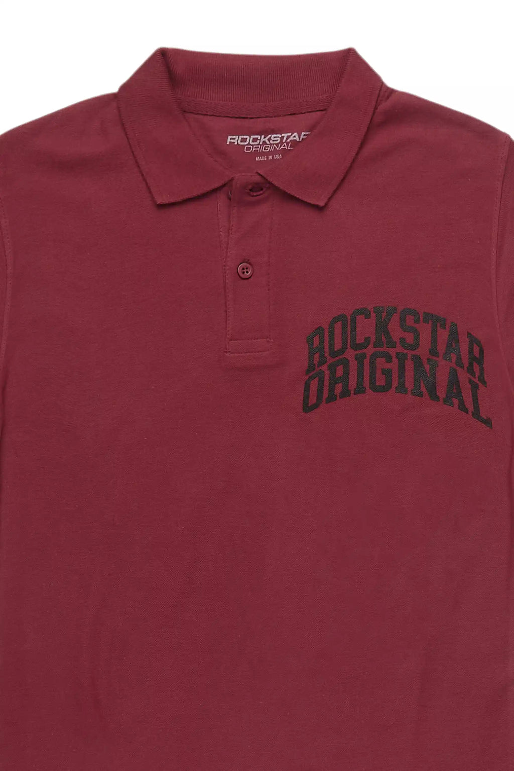 Boys Pete Burgundy/Black Polo