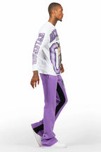 Fields Purple/White Long Sleeve T-Shirt/Baggy Pant Set