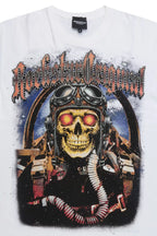 Braniyah White Rhinestone Short Sleeve Tee