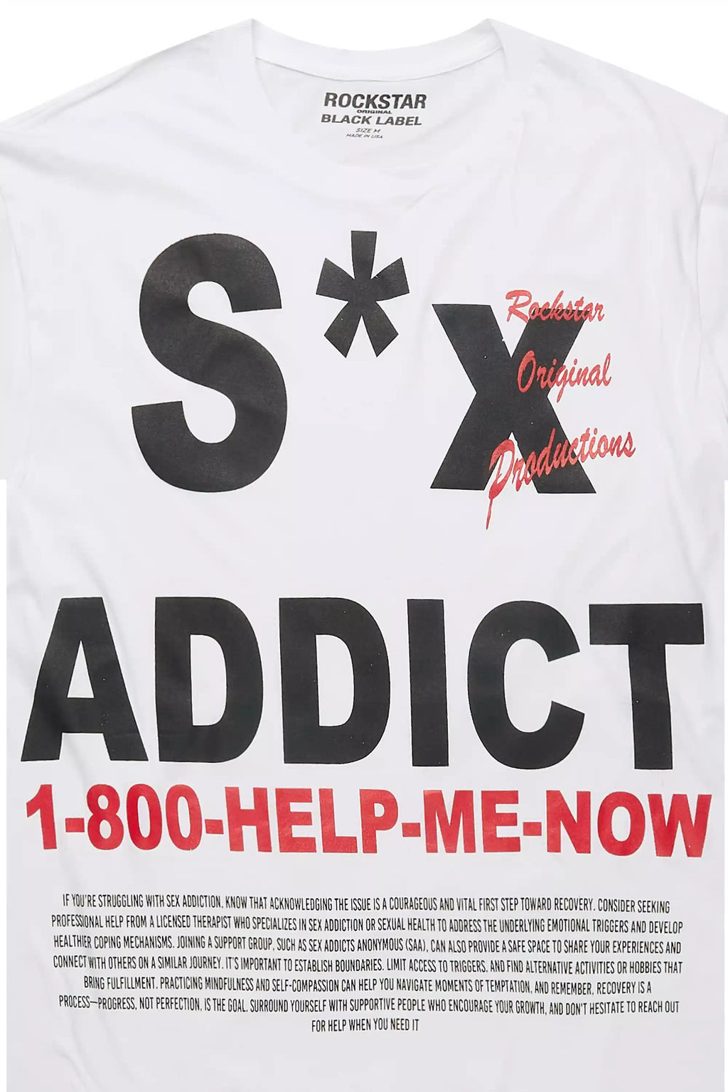 Addict White Graphic T-Shirt