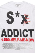 Addict White Graphic T-Shirt