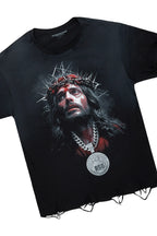 Amina Black Oversized T-Shirt/Stacked Flare Jean Bundle