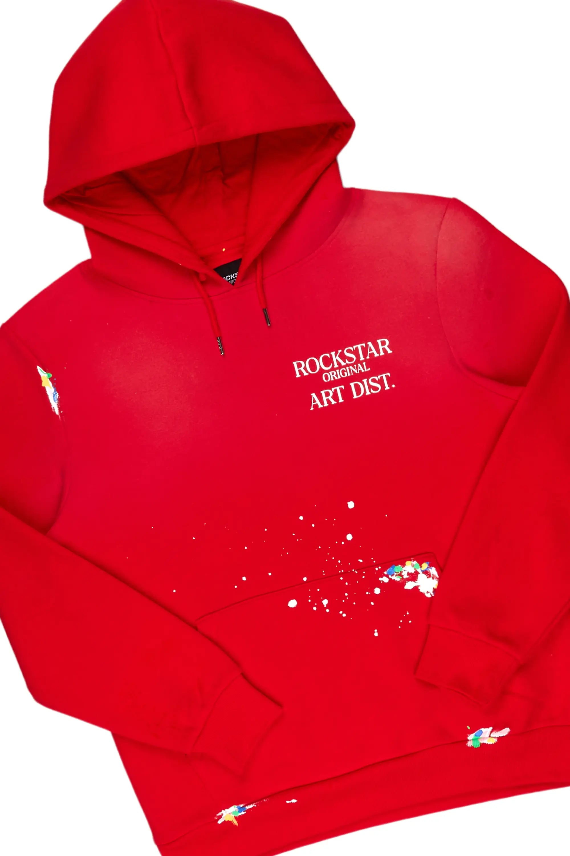 Rockstar Art Dist. Red Hoodie/Stacked Flare Set
