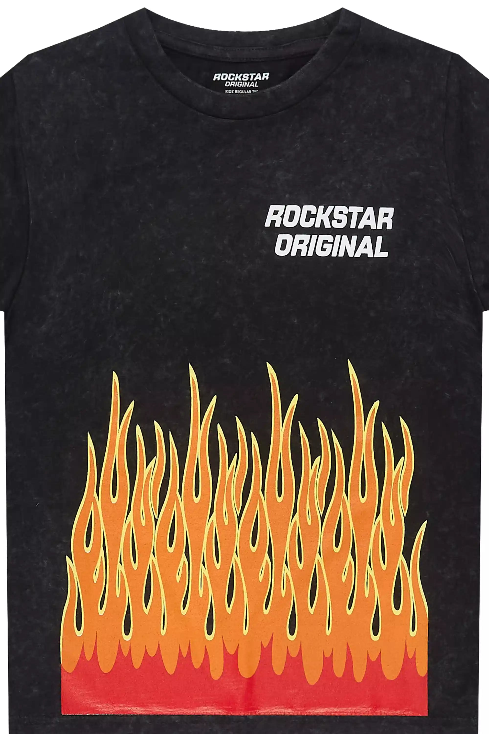 Boys Roeland Vintage Black Graphic T-Shirt