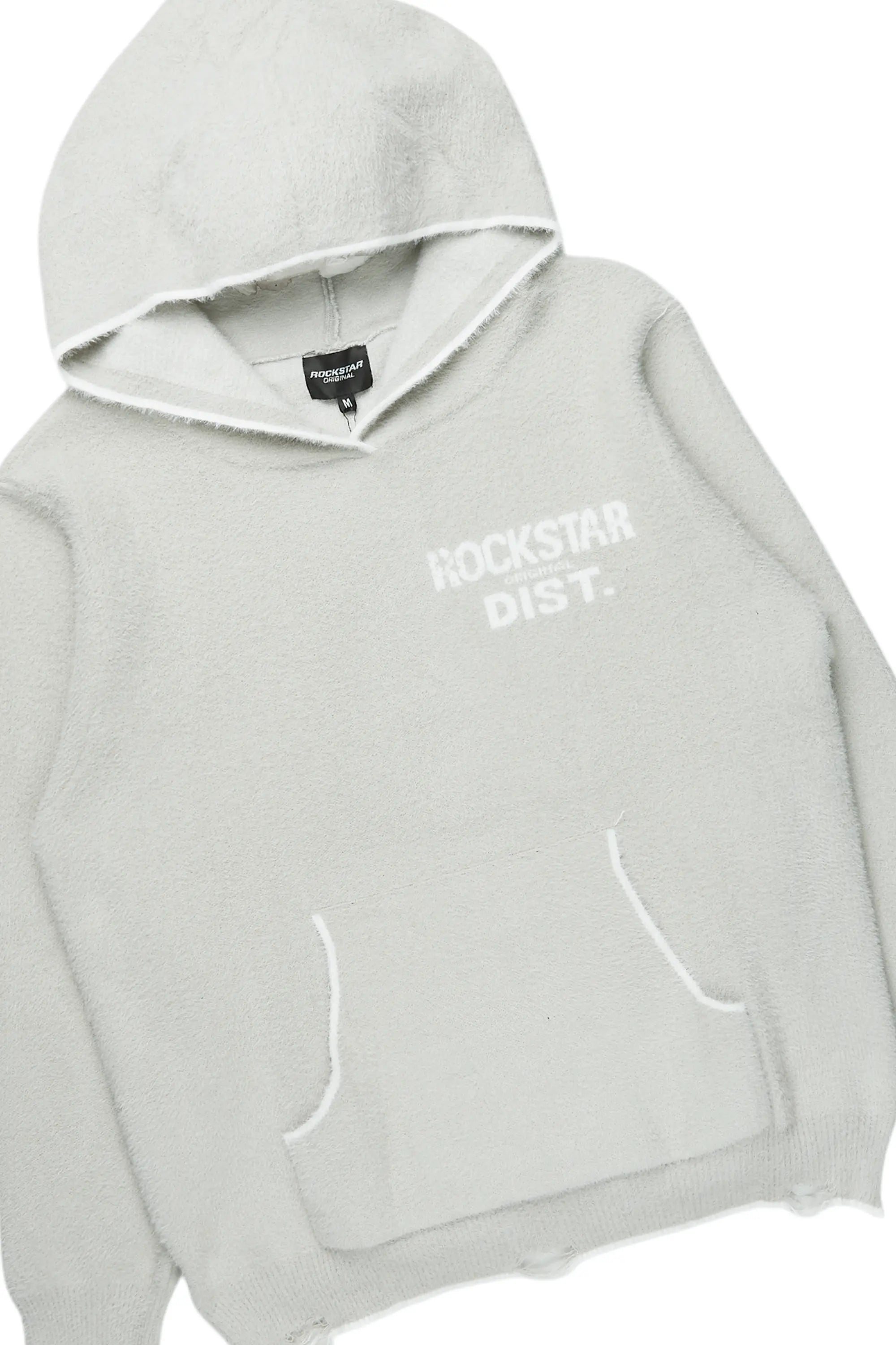 Lake Grey Mohair Knit Track Set