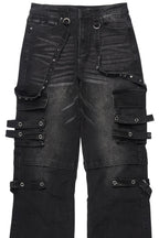 Nealon Black Baggy Cargo Fit Jean