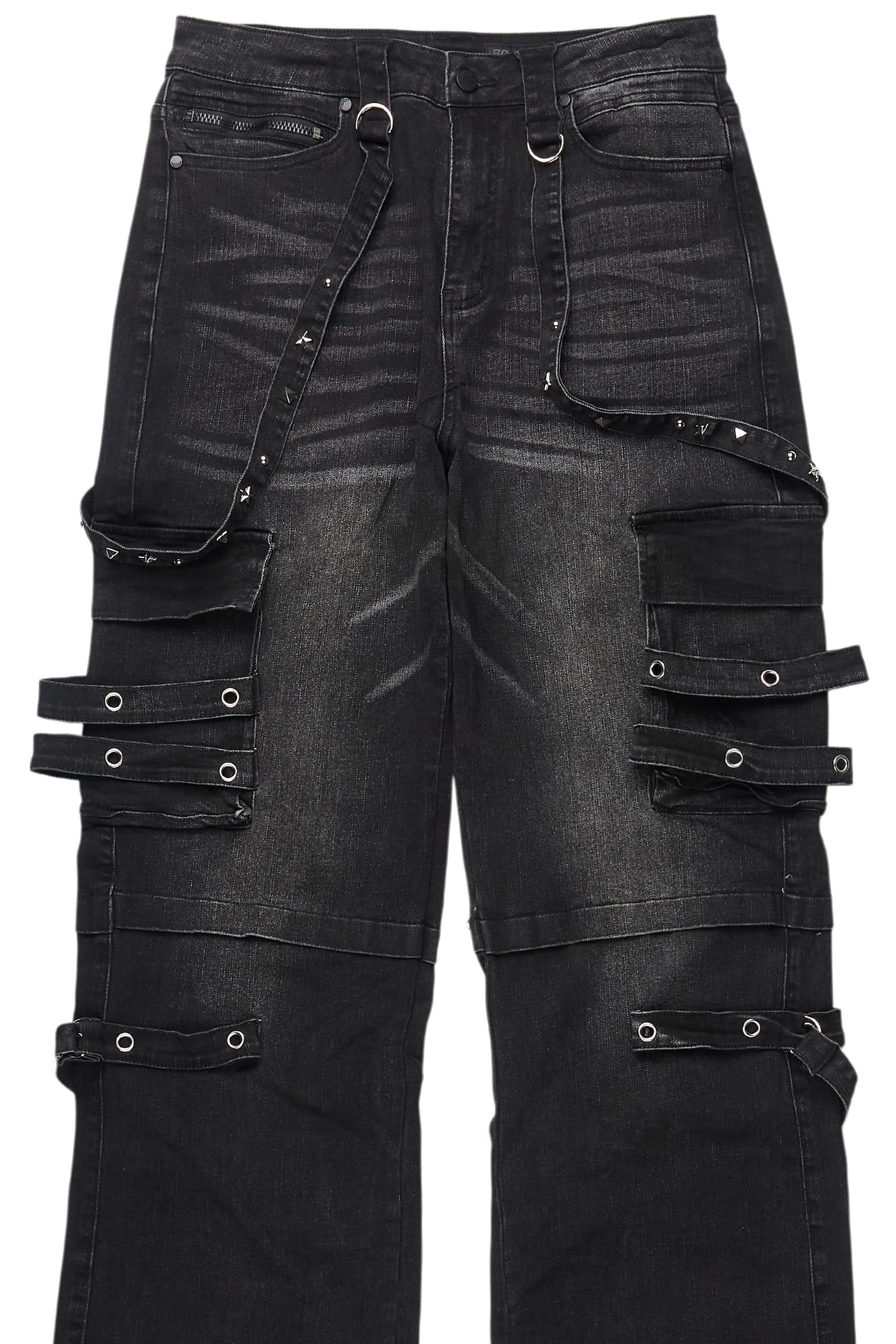 Nealon Black Baggy Cargo Fit Jean