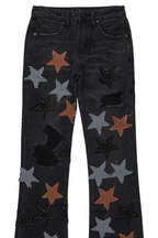 Boys StarLane Black Stacked Flare Jean