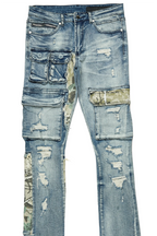 Zeta Blue Super Stacked Flare Jean