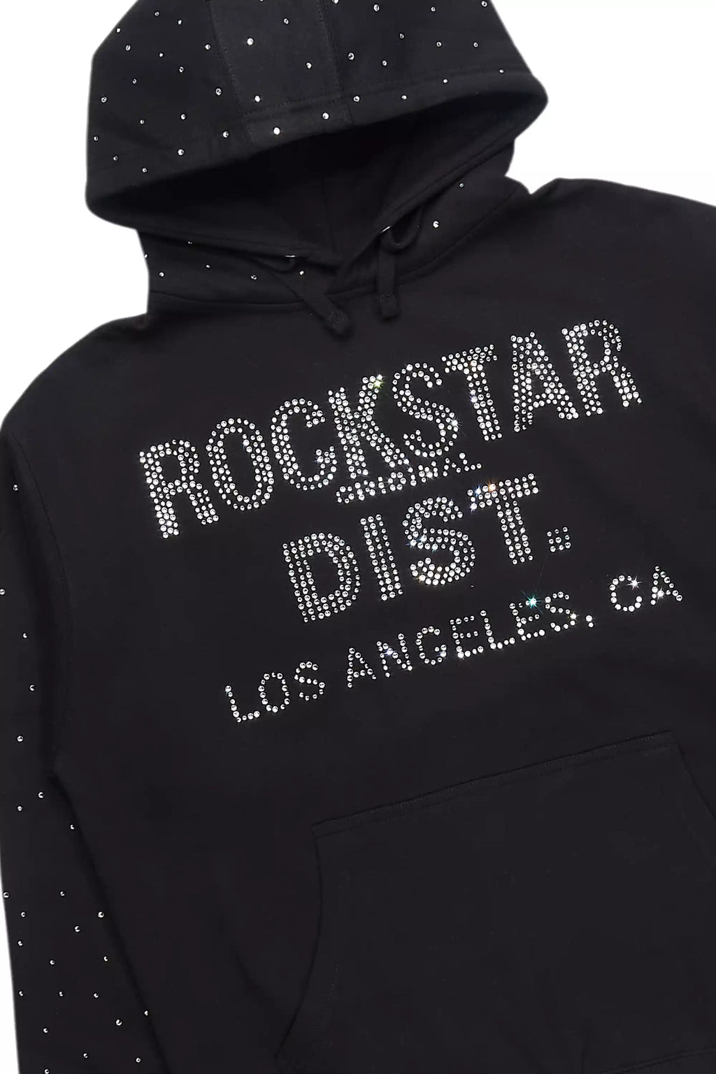 Thryll Black/Silver Rhinestone Graphic Hoodie