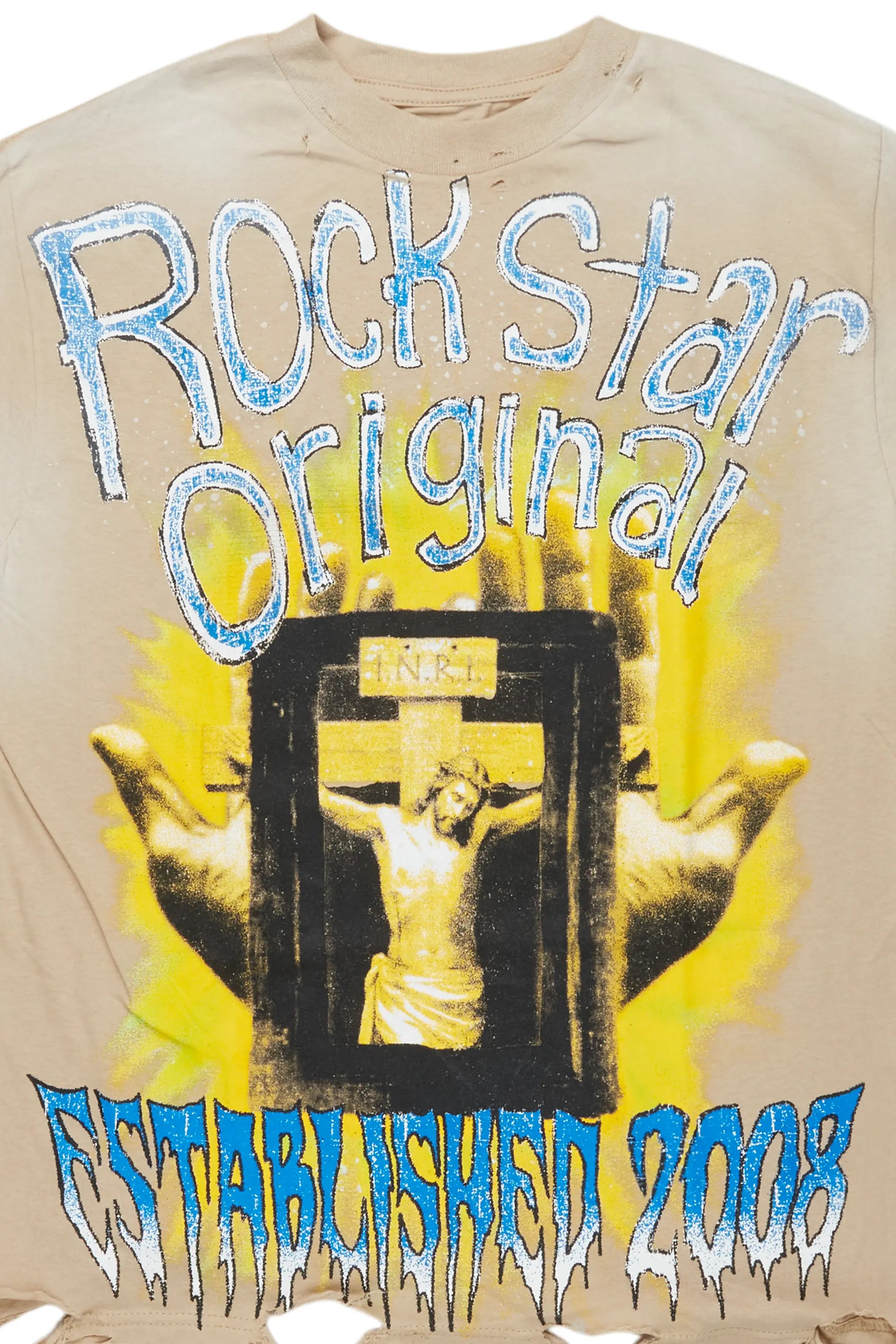 Levon Beige Graphic T-Shirt