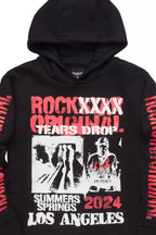 Boys Omer Black Graphic Hoodie