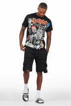 Shoota Black/Red Short Set