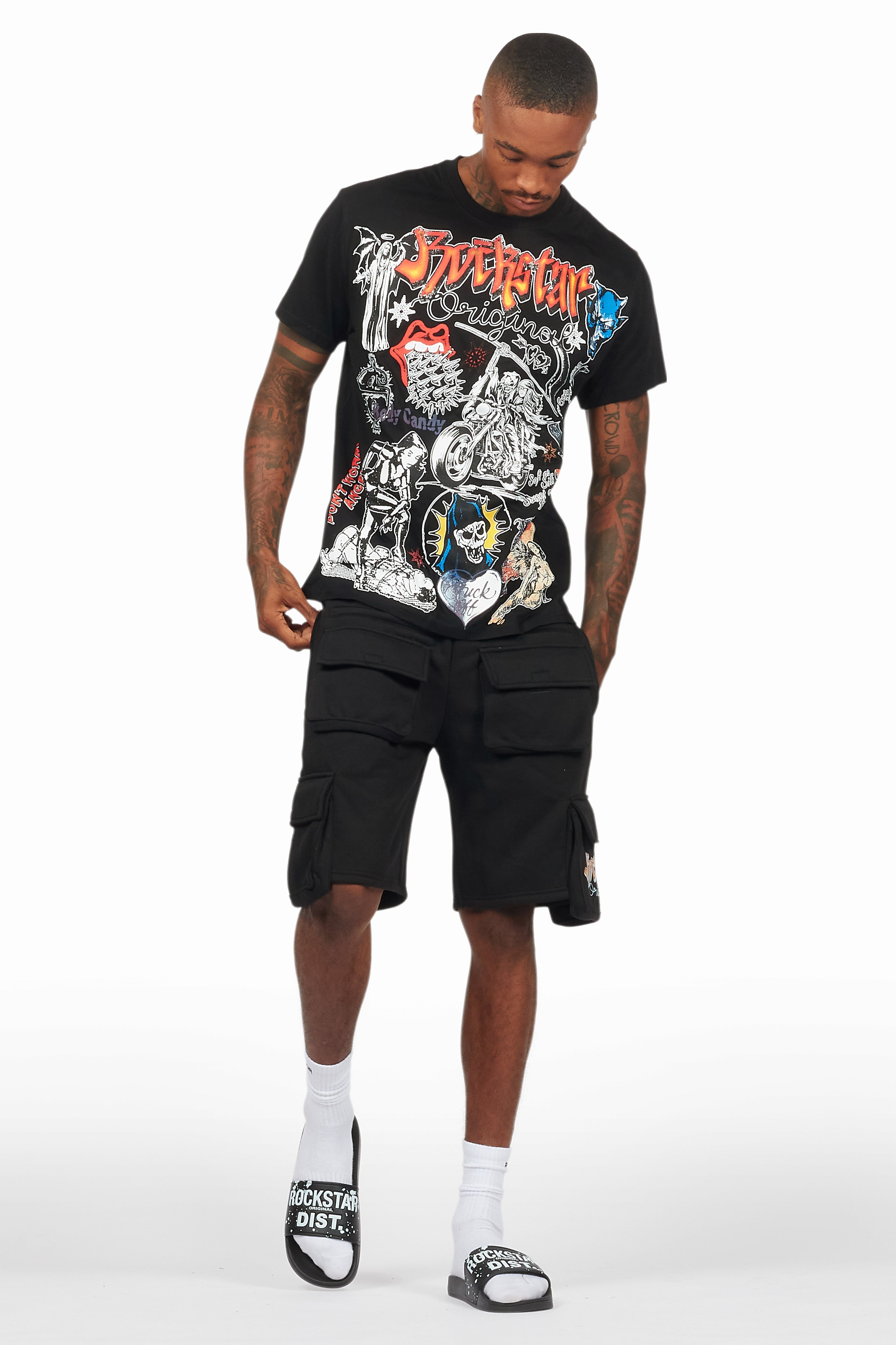 Shoota Black/Red Short Set