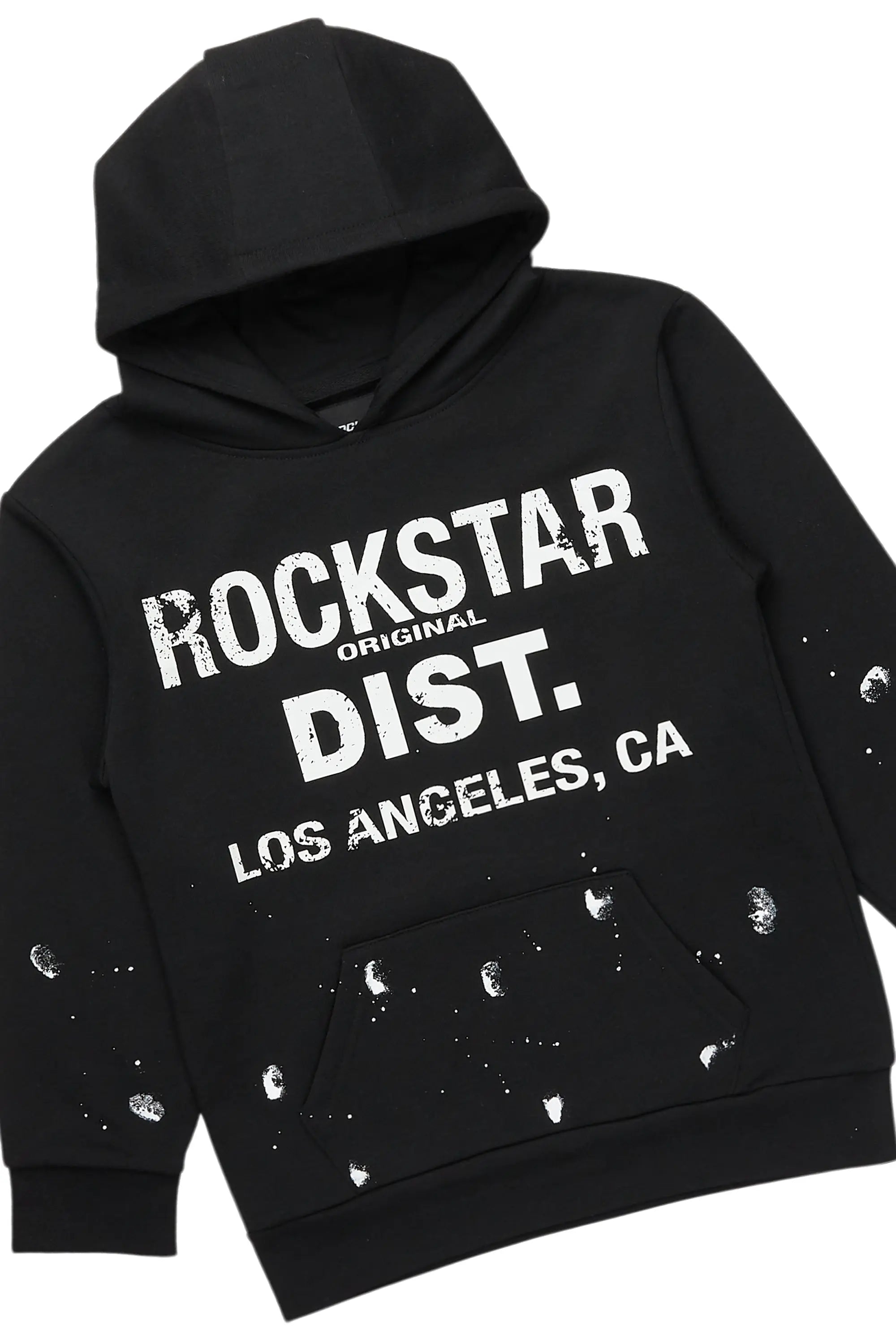 Boys Raffer Black/White Stacked Pant Set