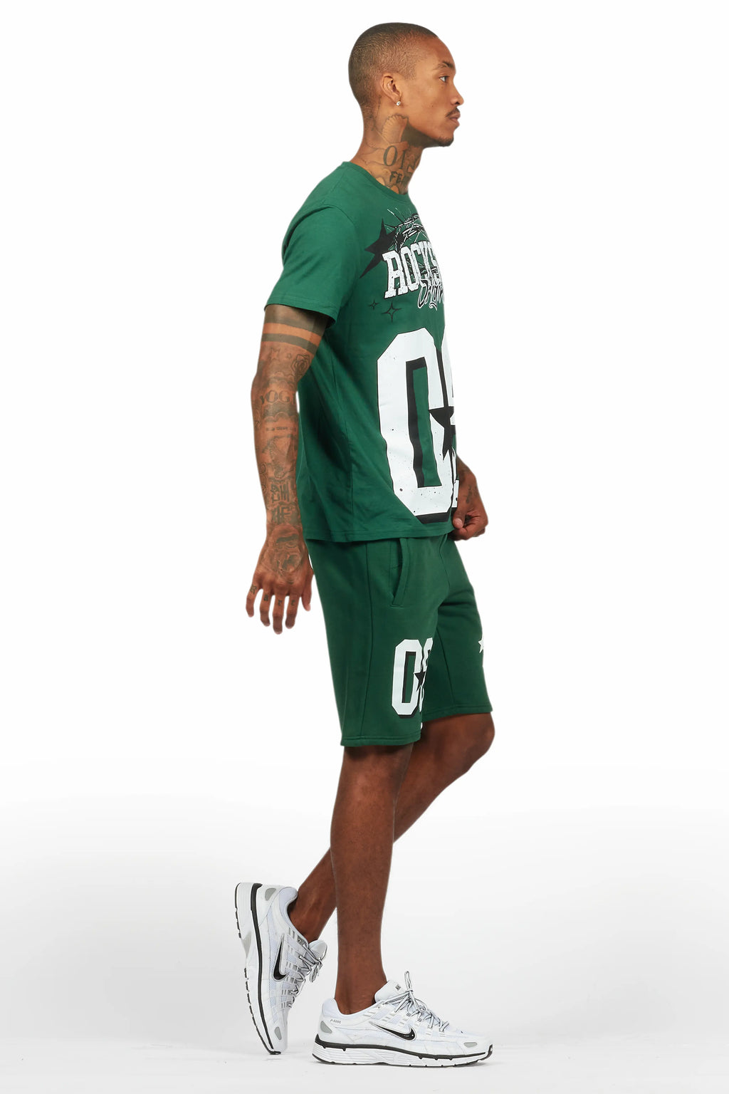 Allstar Green/White T-Shirt Short Set