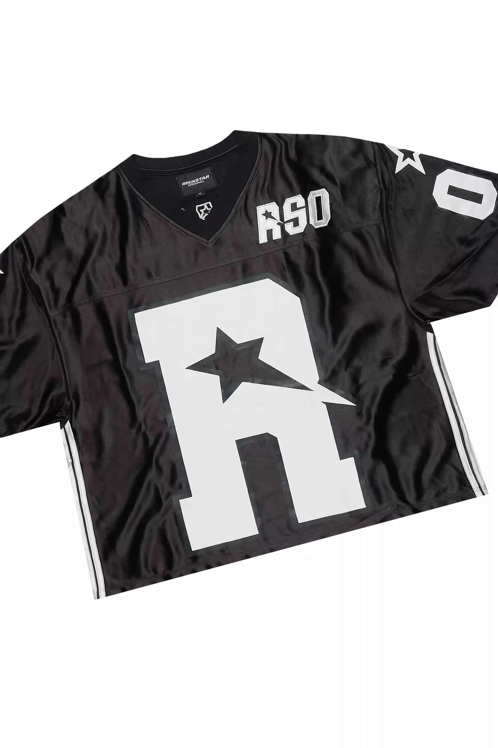RSO 8 Black T-Shirt/Baggy Stacked Track Set