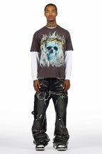 Blaise Grey Graphic Rhinestone T-Shirt