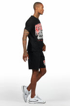 Wizzurd Black T-Shirt/Short Set