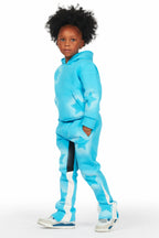 Girls Sophie Blue Stacked Pant Set