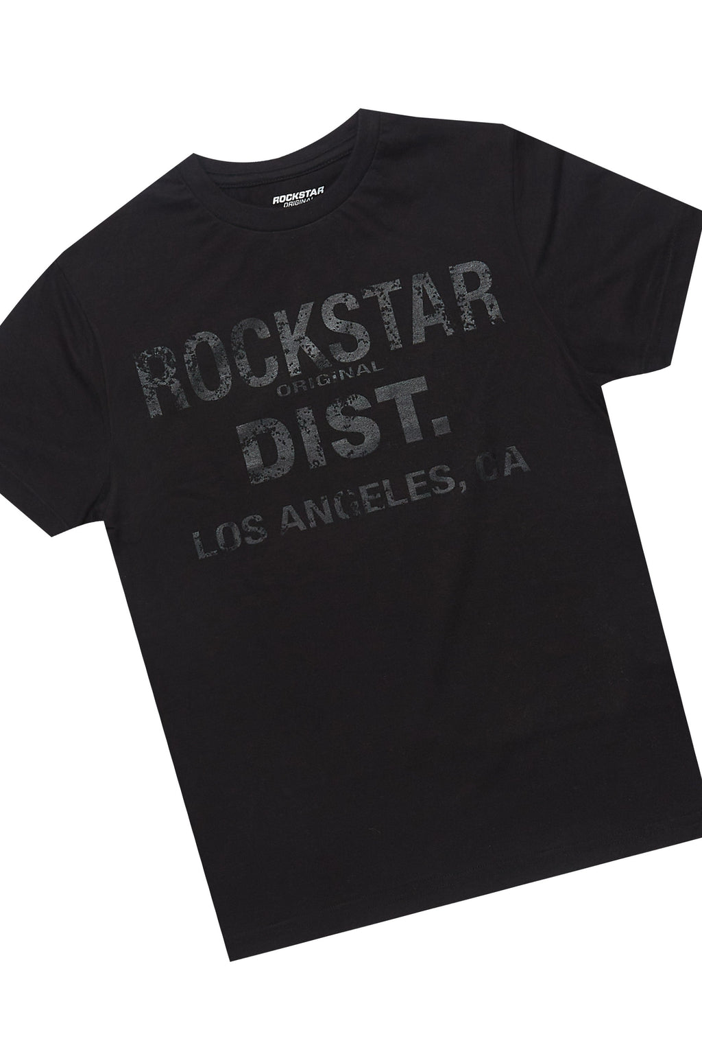 Boys Koen Black/Green T-Shirt/Stacked Flare Jean Set