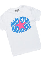 Girls Mia White/Grey T-Shirt Super Stacked Set