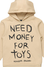 Boys M4 Toys Beige/Black Graphic Hoodie