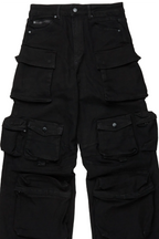 Mahesh Black Baggy Cargo Jean