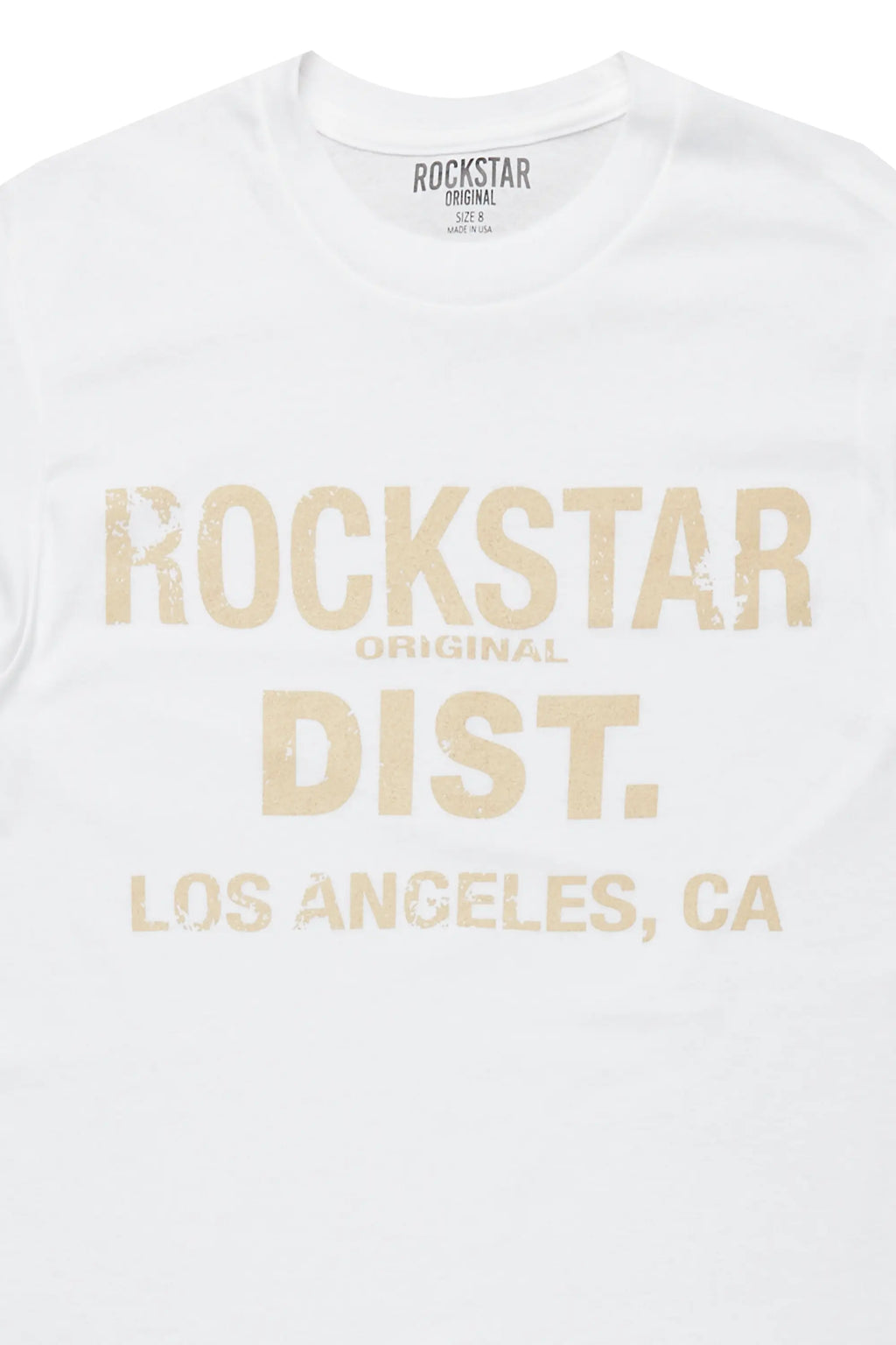 Boys Koen White/Beige Graphic T-Shirt