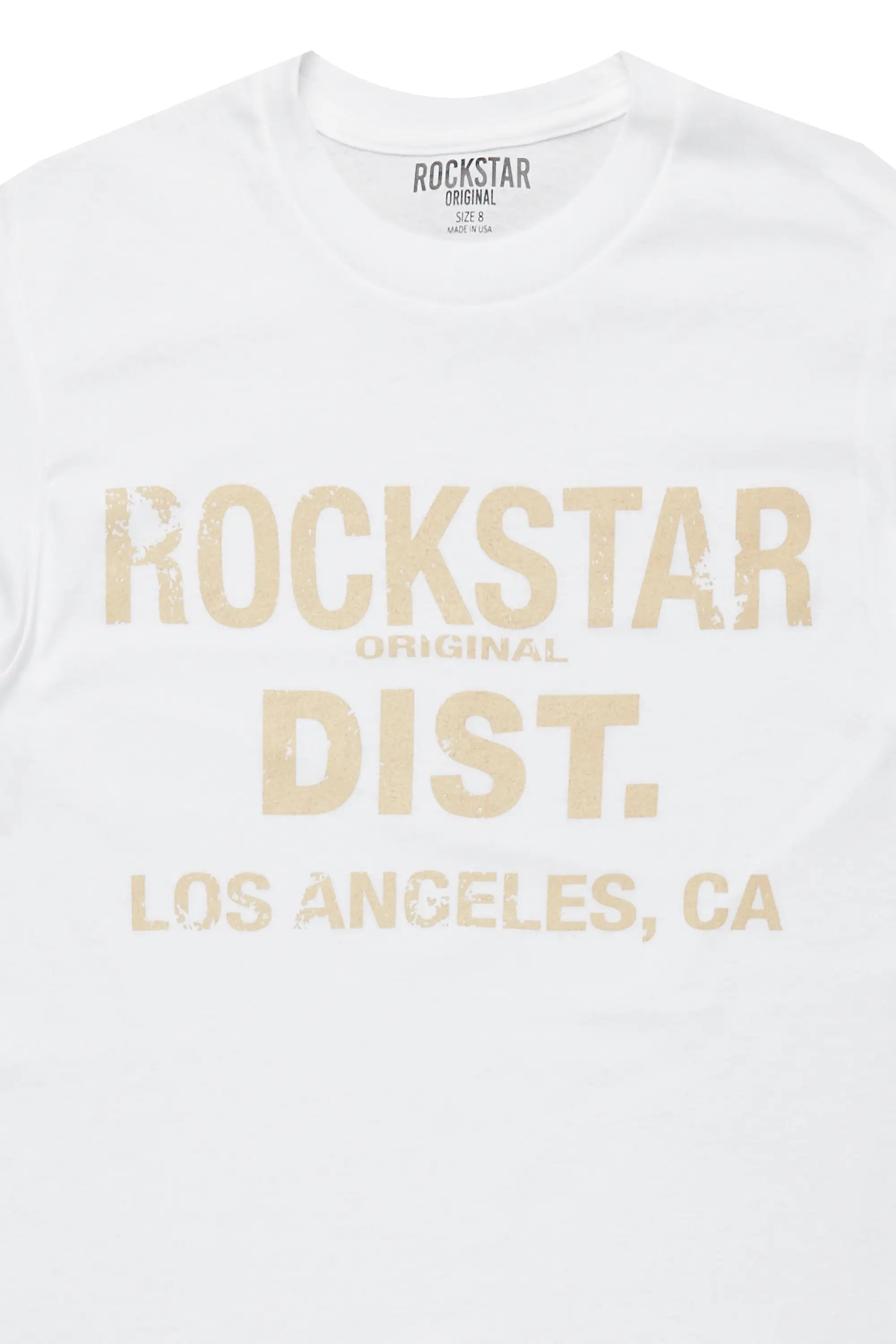 Boys Koen White/Beige Graphic T-Shirt