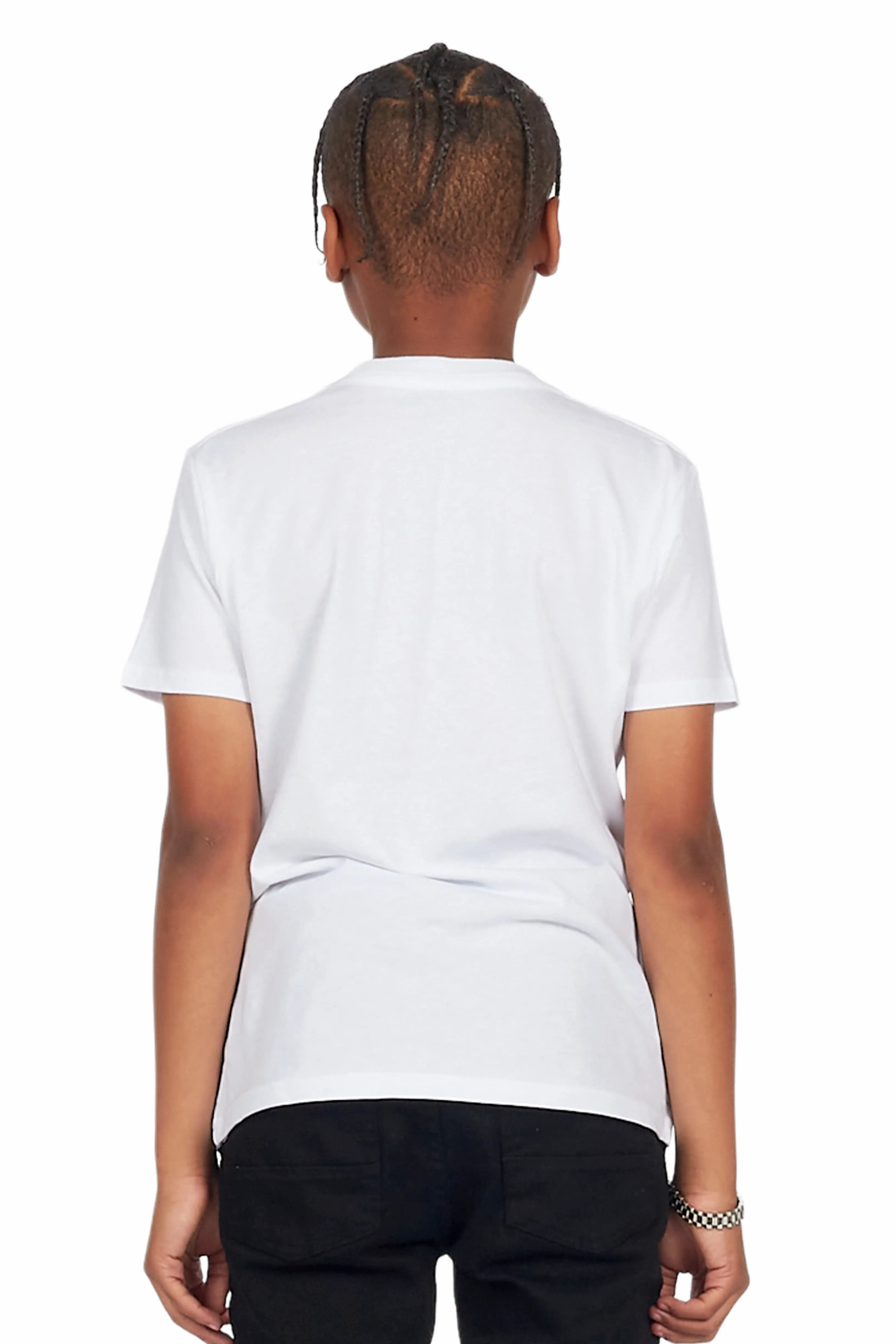 Boys Kai White Graphic T-Shirt