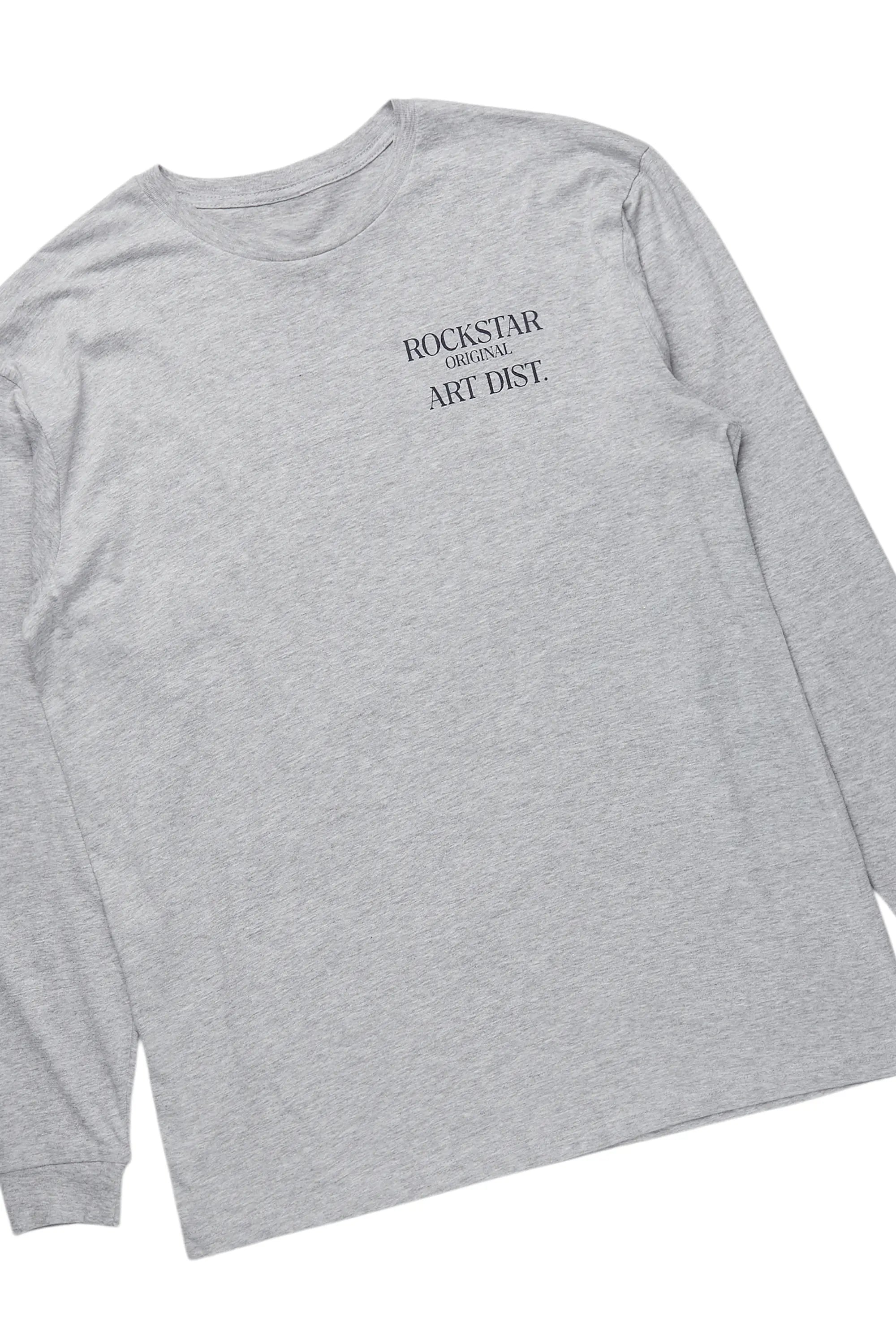 Briggs Heather Grey Long Sleeve T-Shirt/Baggy Pant Set