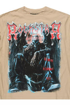 Krowne Beige/Black Oversized Graphic T-Shirt