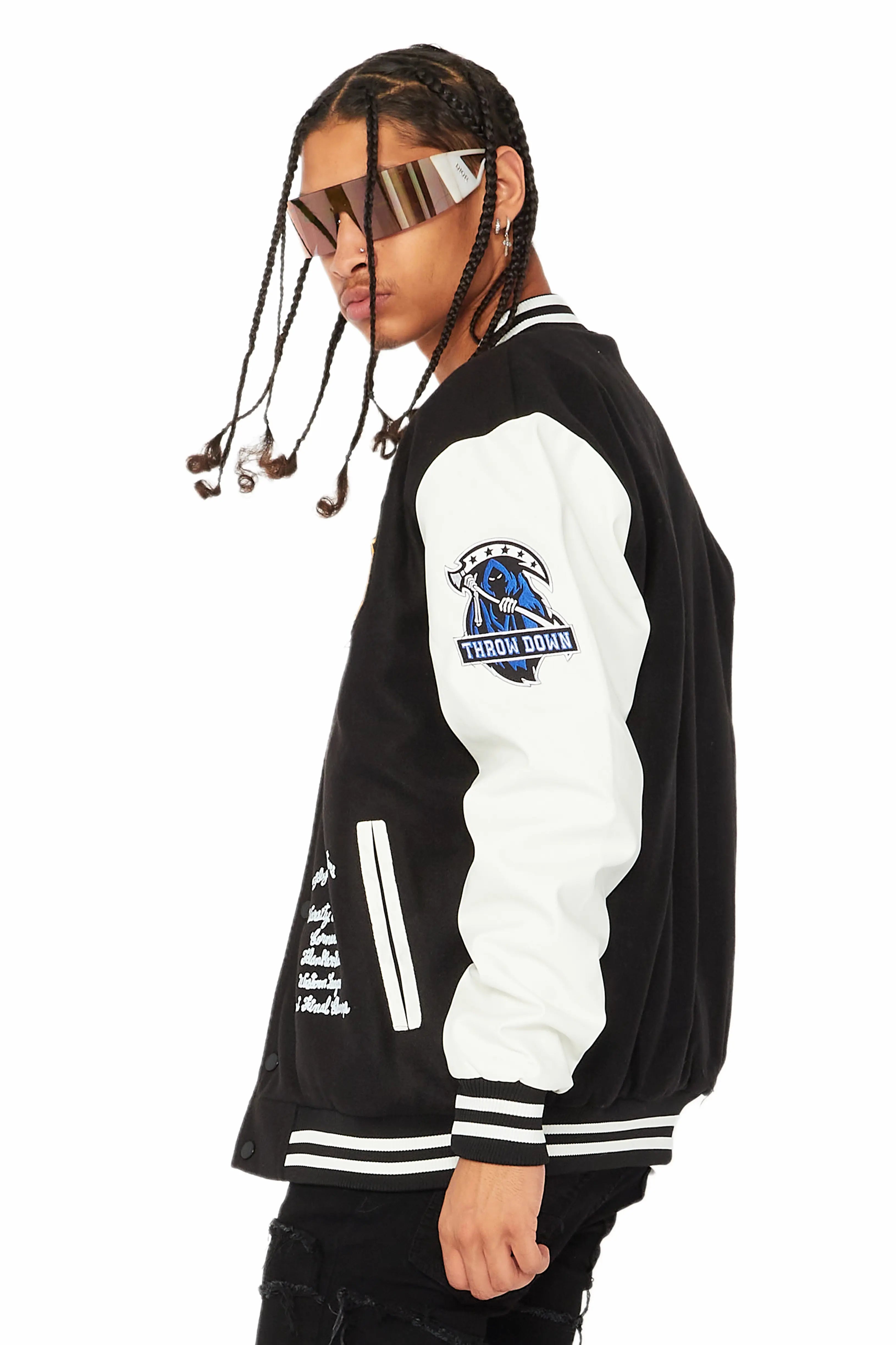 Rush Black/White Varsity Jacket