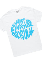 Boys Jarmo White T-Shirt/Frayed Skinny Stacked Flare Jean Set