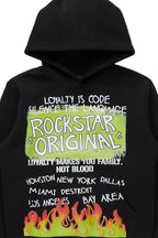 Boys Beno Black Graphic Hoodie