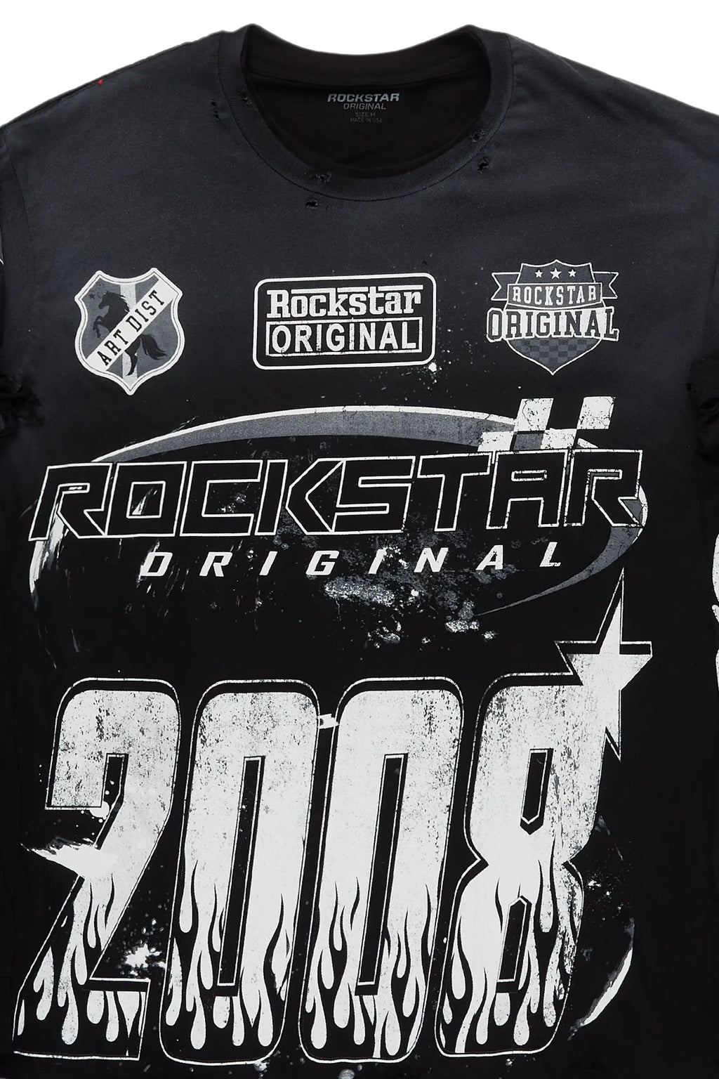 Amos Black/White Graphic Crewneck