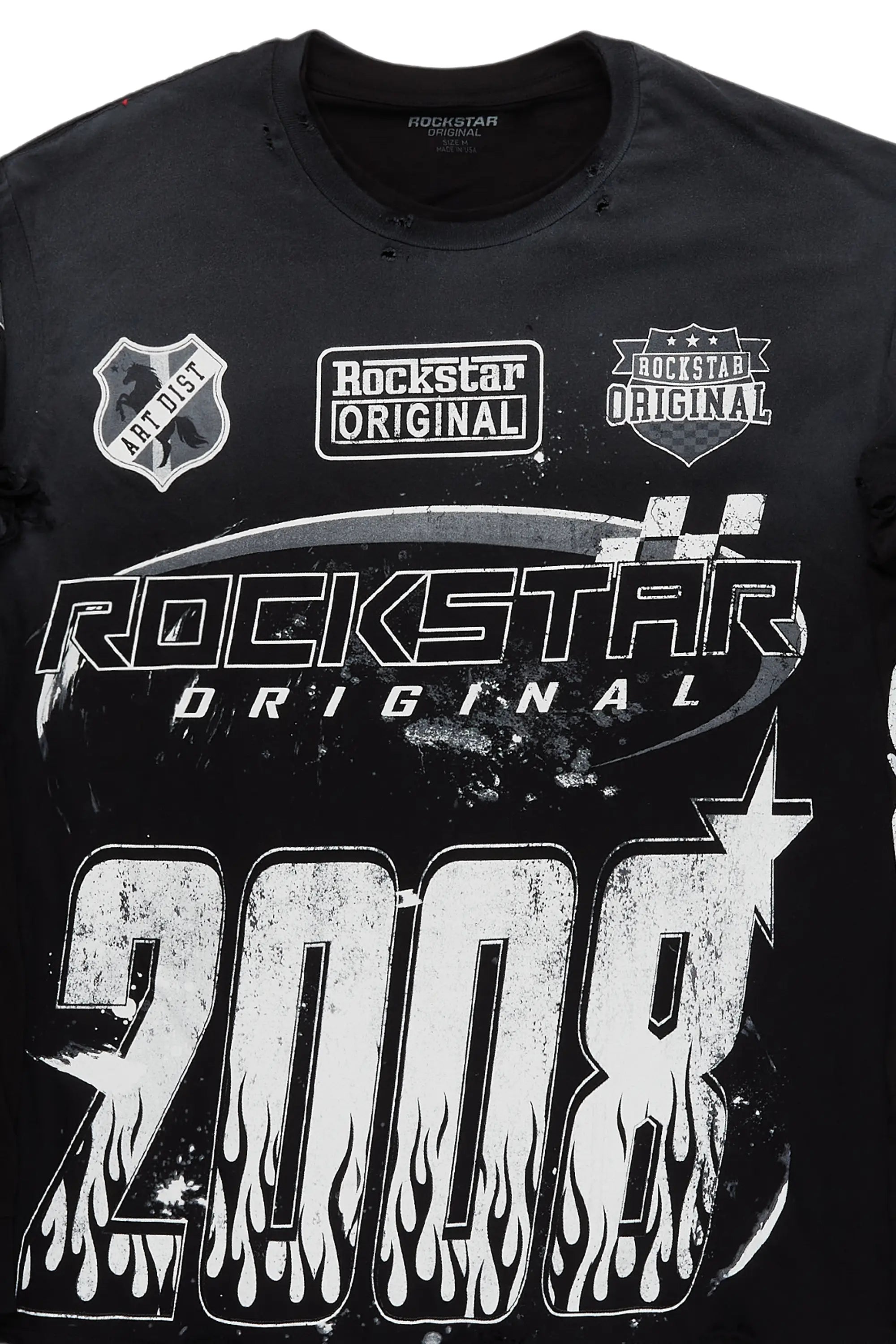 Amos Black/White Graphic Crewneck