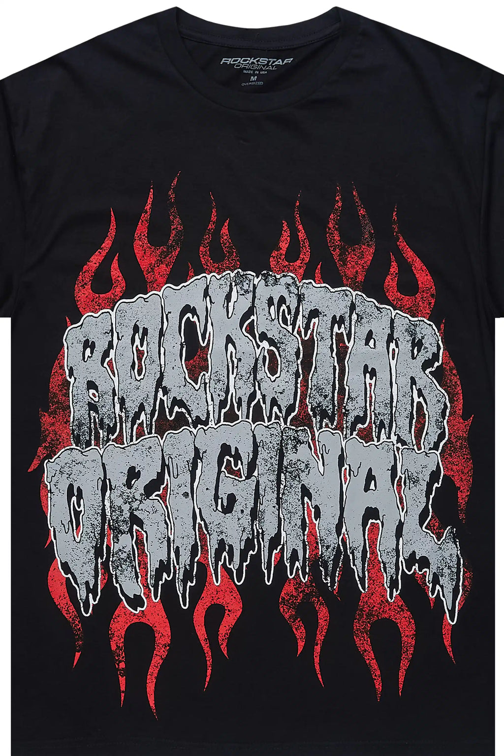 Kaelonix Black Oversized Graphic T-Shirt