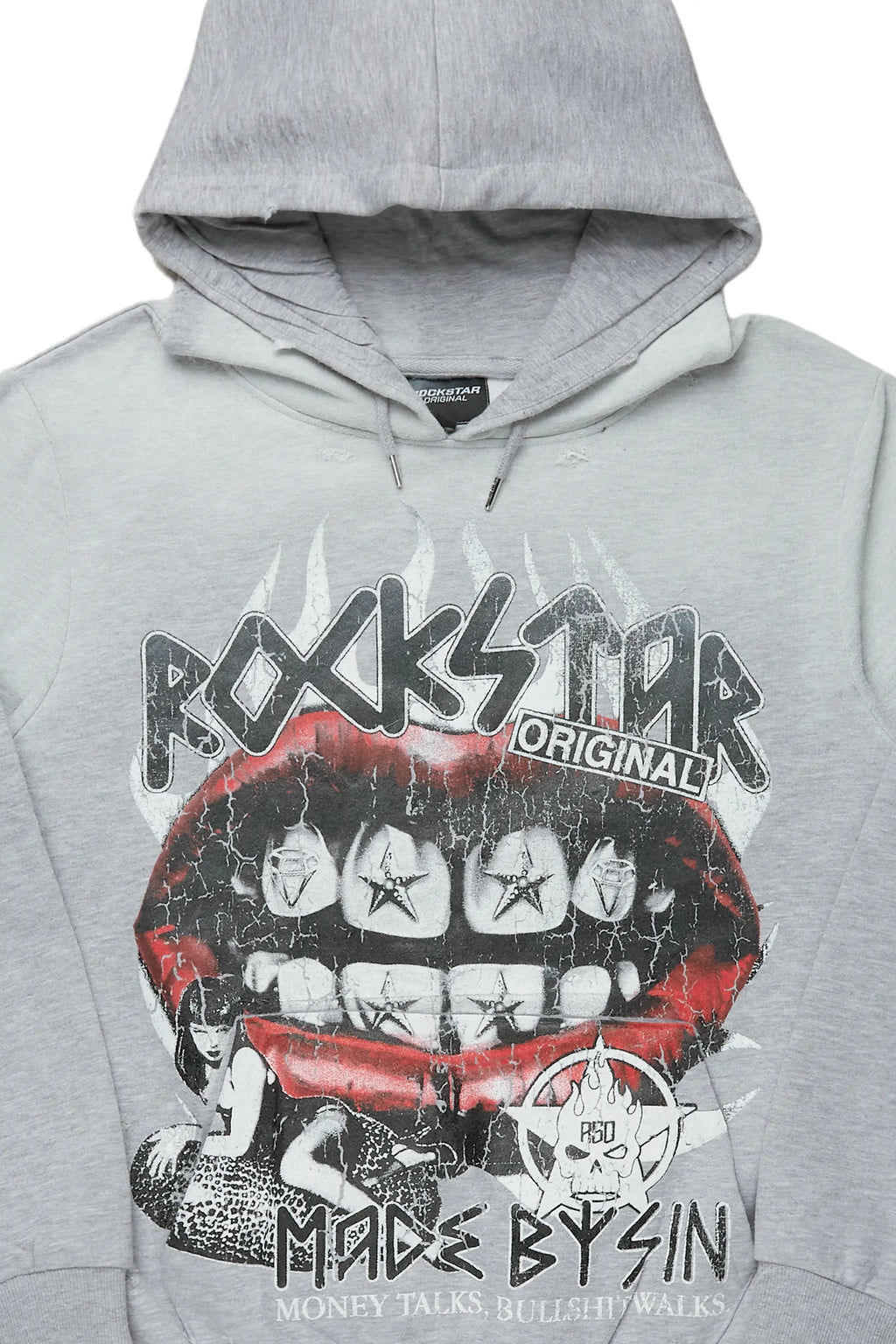 Gard Heather Grey Graphic Hoodie