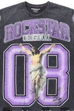 Fields Black/Purple Oversized Graphic T-Shirt