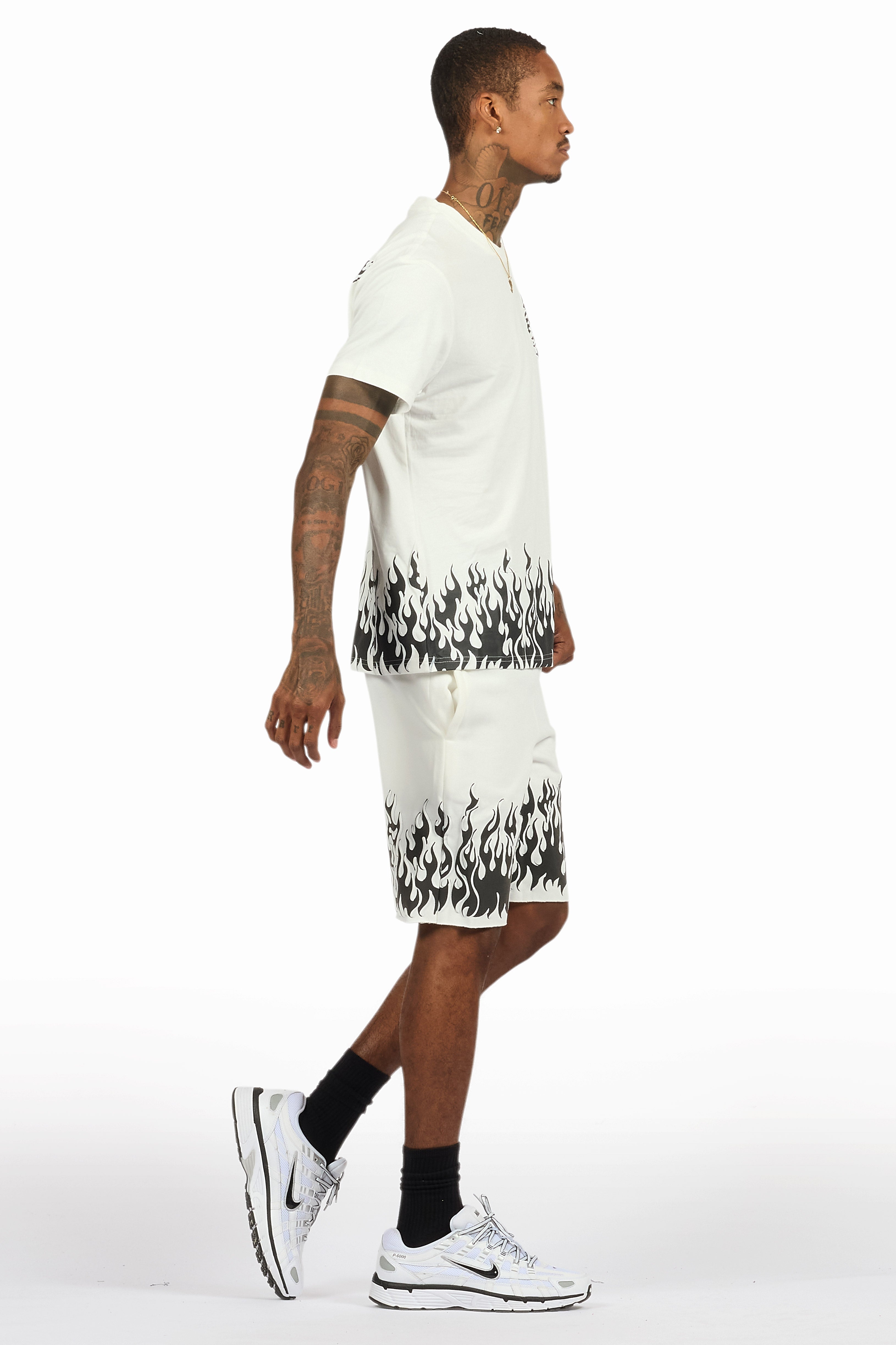 Bubble White T-Shirt/Short Set