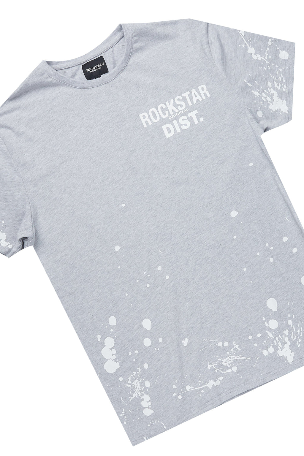 Rafix Heather Grey Graphic T-Shirt Short Set