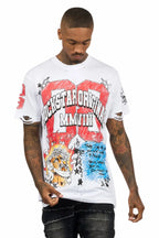 Jesus White/Red Oversized Graphic T-Shirt