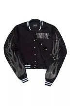 Beunca Black Rhinestone Varsity Jacket