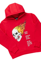 Boys Colin Red Slim Fit Track Set