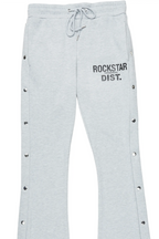 Alpine Heather Grey Baggy Snap Button Pant